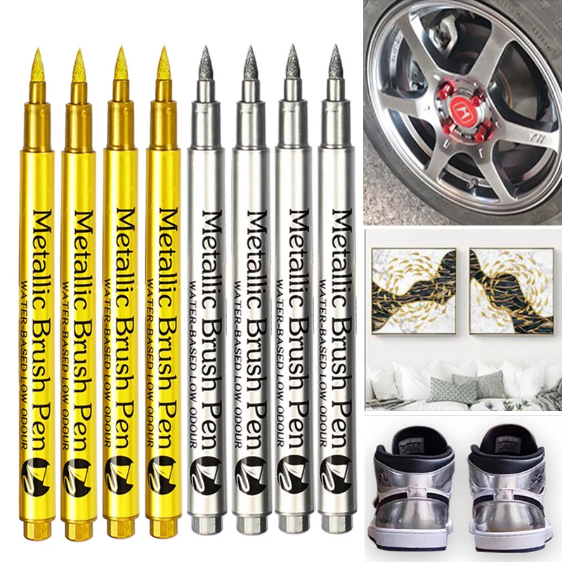 Whiteboard Marker Set - Набор металлических маркеров цвета: золотистый, серебристый,