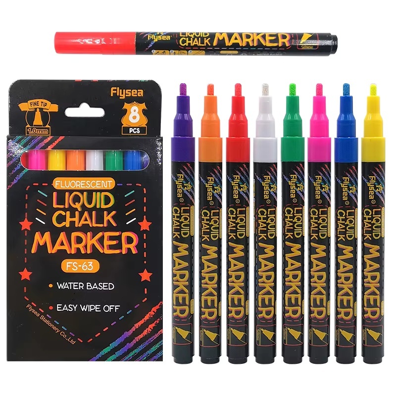 Whiteboard Marker Set - 8 шт. жидкие меловые маркеры-моющиеся и