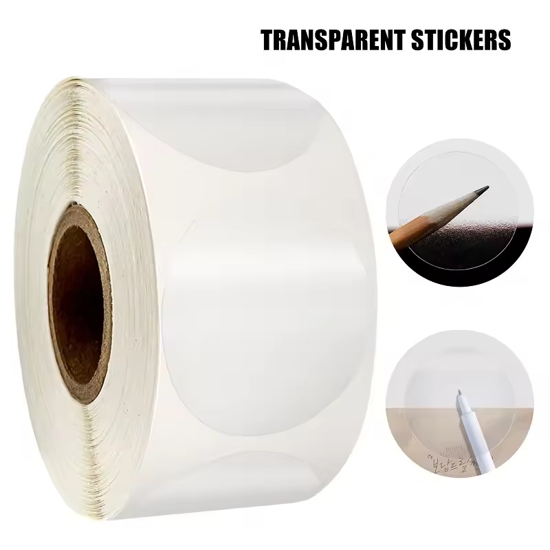 Прозрачные круглые самоклеящие – обзор и цена Sticker Label Roll